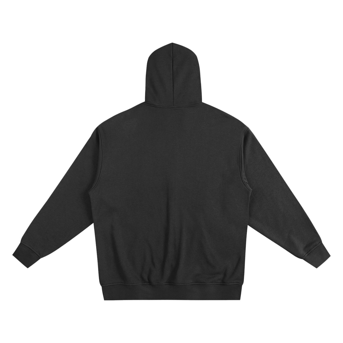 Drop Shoulder Zip-up- Black