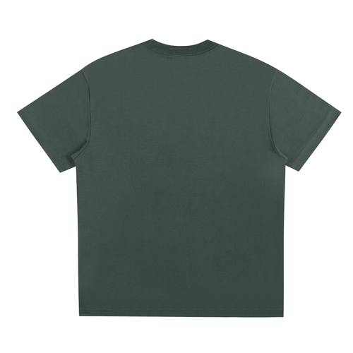 Drop Shoulder T-shirt- Forest Green