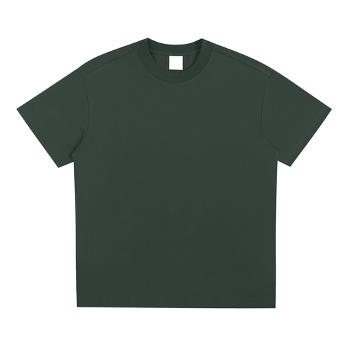 Drop Shoulder T-shirt- Forest Green